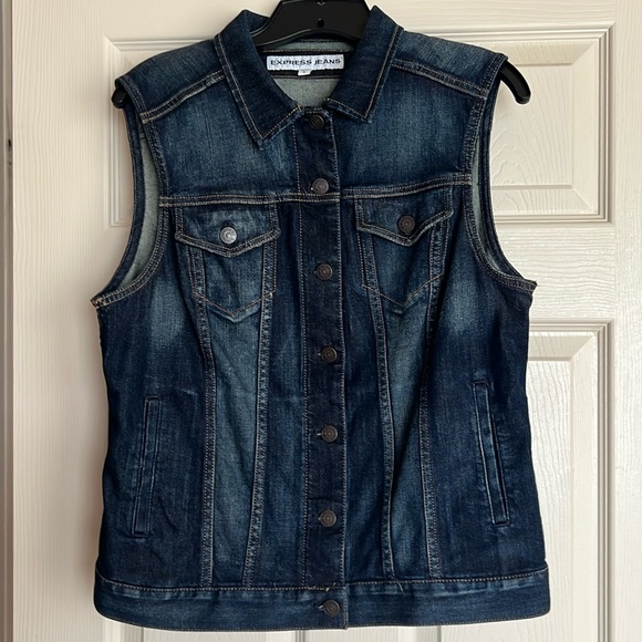 Express Denim Vest - Blue - Picture 1 of 3